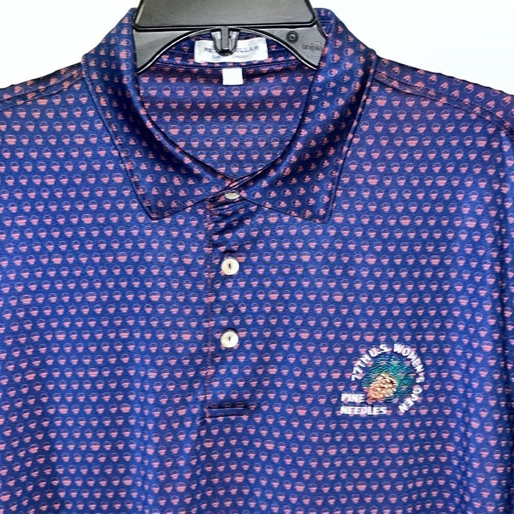 Skull Skulls Print Peter Millar Summer Comfort Pinehurst Polo Golf Shirt L
